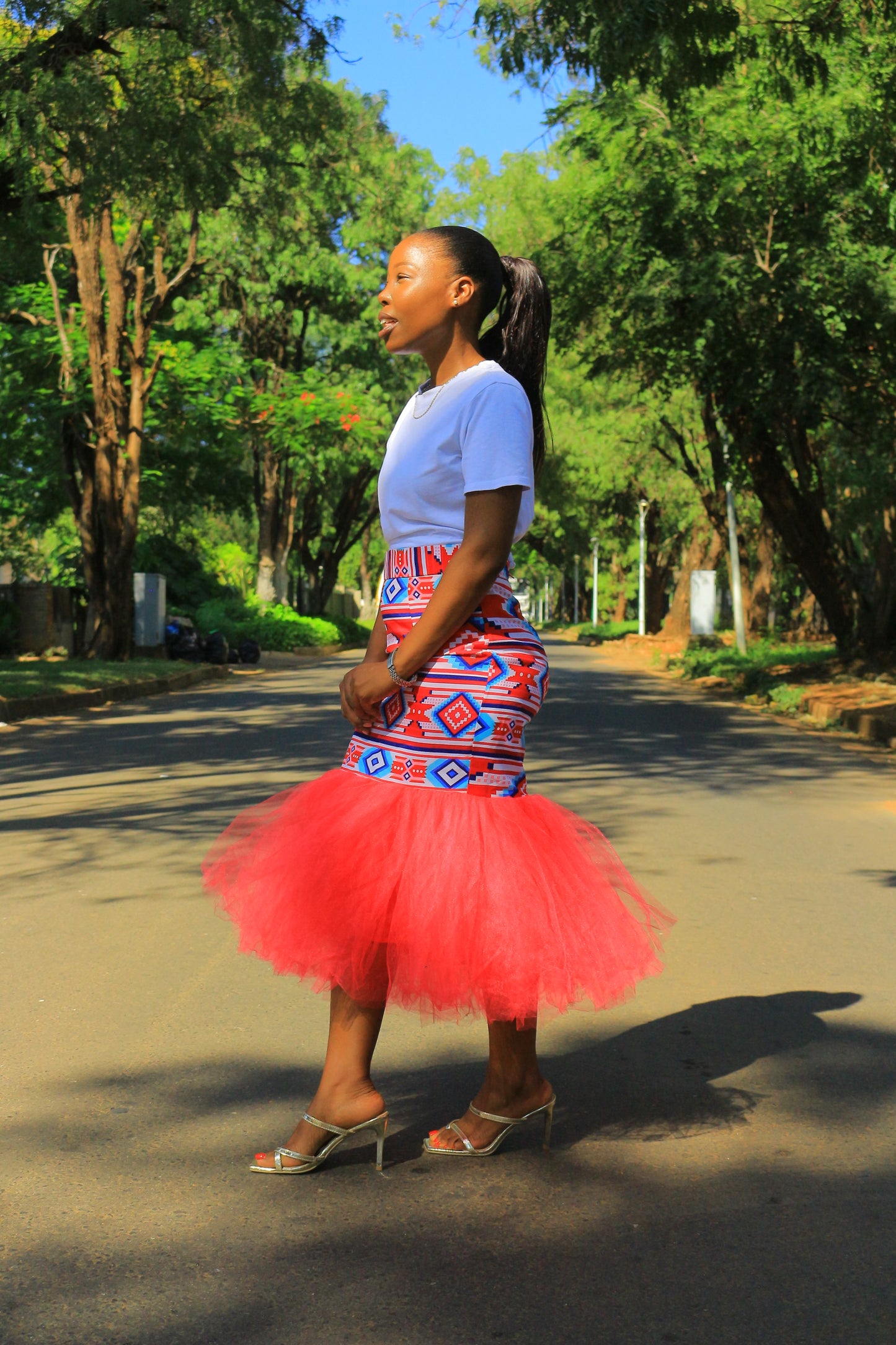 Pink Pixelated Mermaid Skirt